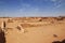 Kingdom Kush - the ruins of the temple in Sahara desert of the Sudan