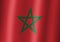 kingdom of morocco national flag 3d illustration close up view