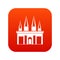 Kingdom palace icon digital red