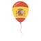 Kingdom of Spain national colors isolated balloon.