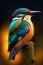 Kingfishers bird famous is natural flame. Ai generated.