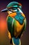 Kingfishers bird famous is natural flame. Ai generated.