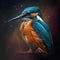 Kingfishers At Rainforest. Generative AI