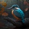 Kingfishers At Rainforest. Generative AI