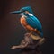 Kingfishers At Rainforest. Generative AI