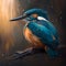 Kingfishers At Rainforest. Generative AI