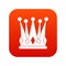 Kingly crown icon digital red