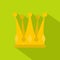 Kingly crown icon, flat style