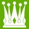 Kingly crown icon green