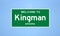 Kingman, Arizona city limit sign. Town sign from the USA.