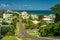 Kings Beach, Queensland, Australia - Town overview with the ocean in the background