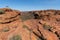 Kings canyon landscape with red sandstone domes during the Rim walk in outback Australia