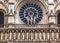 Kings Facade Rose Window Notre Dame Cathedral Paris France