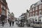 Kingston Market Place, town centre with lots of shops and stores in old buildings