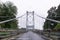 Kingston, NY / United States - Oct.13, 2020: Landscape image of The Kingstonâ€“Port Ewen Suspension Bridge also known as the Wurts