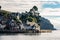 Kingswear, Devon, UK - January 14. View across the River Dart to Kingswear, Devon on January 14, 2024