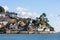 Kingswear, Devon, UK - January 18. View across the River Dart to Kingswear, Devon on January 18, 2024