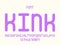 Kink font. Vector alphabet