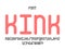 Kink font. Vector alphabet