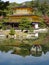 Kinkaku-ji, The Golden Pavilion, reflects in a pond in Kyoto, Japan.