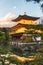 Kinkaku-ji the Golden Temple in Kyoto overlooking the lake