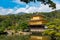 Kinkaku-ji, the golden Zen Buddhism Temple with blue sky in the background in Kyoto