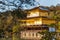 Kinkakuji Temple Rokuon-ji Temple . Golden Pavilion at Kyoto , Japan . Telephoto view