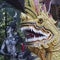 A Kinnara and Dragon Statue, Wat Chang Kam Phra Wihan, Wiang Kam, Chiang Mai, Thailand