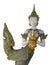 Kinnaree angel sculpture isolated with clipping path