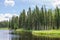 Kinosao Lake on the Kinosao trail in Riding Mountain National Park, Manitoba, Canada