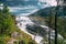 Kinsarvik, Hordaland, Norway. Waterfall Nyastolfossen In Hardangervidda Mountain Plateau. Nyastolsfossen in Spring Sunny