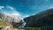 Kinsarvik, Hordaland, Norway. Waterfall Nykkjesoyfossen In Hardangervidda Mountain Plateau. Spring Sunny Day. Height Of