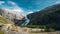 Kinsarvik, Hordaland, Norway. Waterfall Nykkjesoyfossen In Hardangervidda Mountain Plateau. Spring Sunny Day. Height Of