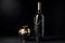 Kintsugi art wine bottle and vase embracing imperfection in isolation