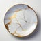 Kintsugi style gold and white colour abstractic plate , kintsugi art , plate , indoor decorations , home decorations , wall art