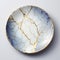 Kintsugi style light colour abstractic plate , kintsugi art , plate , indoor decorations , home decorations , wall art