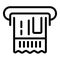 Kiosk bus ticket icon, outline style