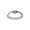 Kippah icon. Element of Jewish icon for mobile concept and web apps. Thin line Kippah icon can be used for web and mobile