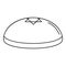 Kippah icon, outline style