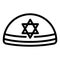 Kippah icon, outline style