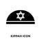 Kippah icon vector isolated on white background, logo concept of