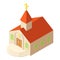 Kirche icon, isometric style