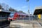 Kirchheim, Germany, January 10 2024: Deutsche Bahn train at the station - S-Bahn at track 2 towards Stuttgart