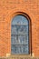 Kirchheim Teck, Germany, January 12 2024: Window in St. Ulrich Church - Brick church built in the French early Gothic style