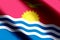 Kiribati colorful waving and closeup flag illustration