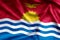 Kiribati colorful waving and closeup flag illustration