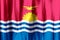 Kiribati colorful waving and closeup flag illustration