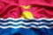 Kiribati colorful waving and closeup flag illustration