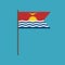 Kiribati flag icon in flat design