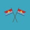 Kiribati flag icon in flat design
